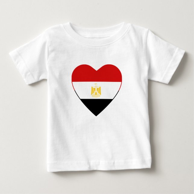 Pour Bébé T-shirt Coeur du drapeau égyptien (Devant)