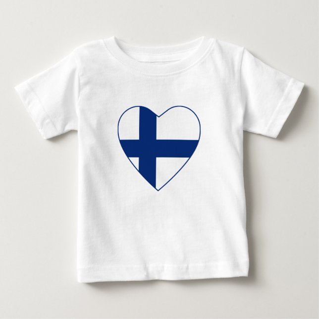 Pour Bébé T-shirt Coeur du drapeau finlandais (Devant)