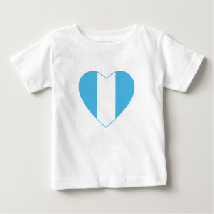 Pour Bébé T-shirt Coeur du drapeau guatémaltèque