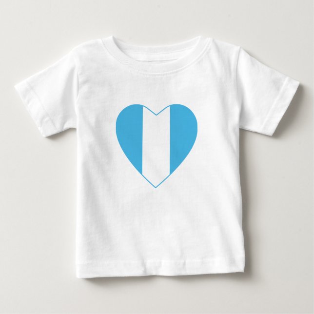 Pour Bébé T-shirt Coeur du drapeau guatémaltèque (Devant)