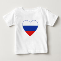 T-shirt Coeur du drapeau russe