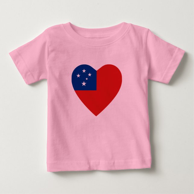 Pour Bébé T-shirt Coeur du drapeau Samoa (Devant)