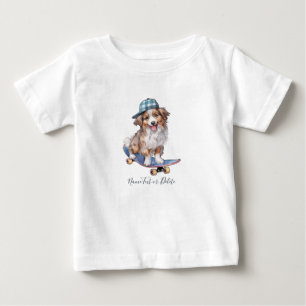 Pour Bébé T-Shirt Colore À L'eau Berger Australien