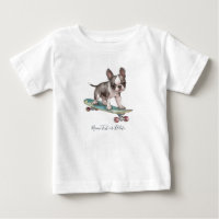 T-Shirt Colore À L'eau Boston Terrier