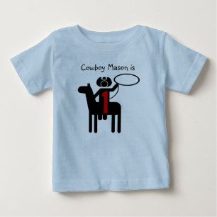 Pour Bébé T-shirt Cowboy Personnalisable Anniversaire
