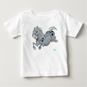 Pour Bébé T-shirt Crazy Cartoon Horse Baby