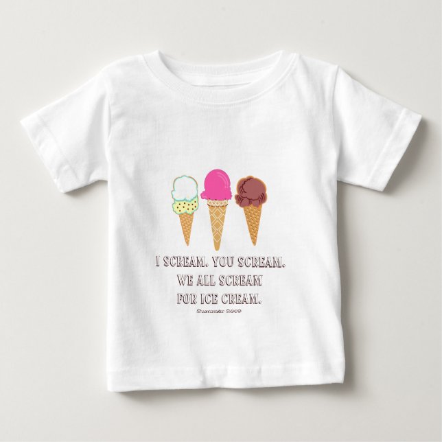 Pour Bébé T-shirt crème glacée (Devant)