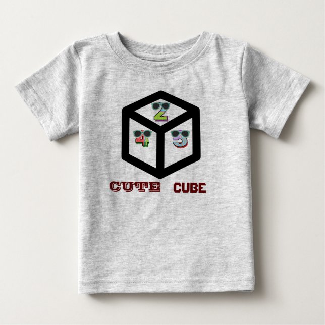 Pour Bébé T-Shirt Cube Mignon (Devant)