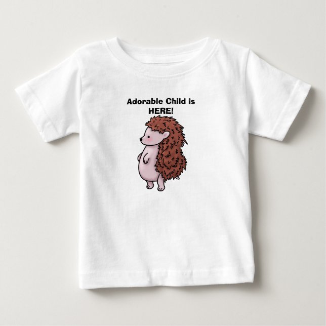 Pour Bébé T-Shirt Cute Kid's Hedgehog Design (Devant)