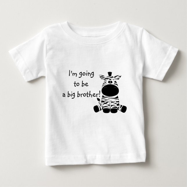 Pour Bébé T-shirt Cute Zebra Grand Frère (Devant)