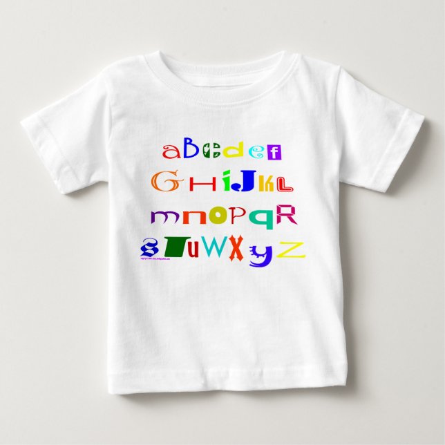 Pour Bébé T-shirt d'alphabet (Devant)