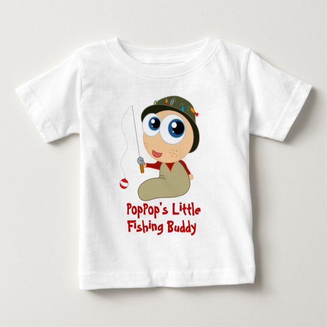 Pour Bébé T-shirt d'ami de pêche de PopPop s (Devant)