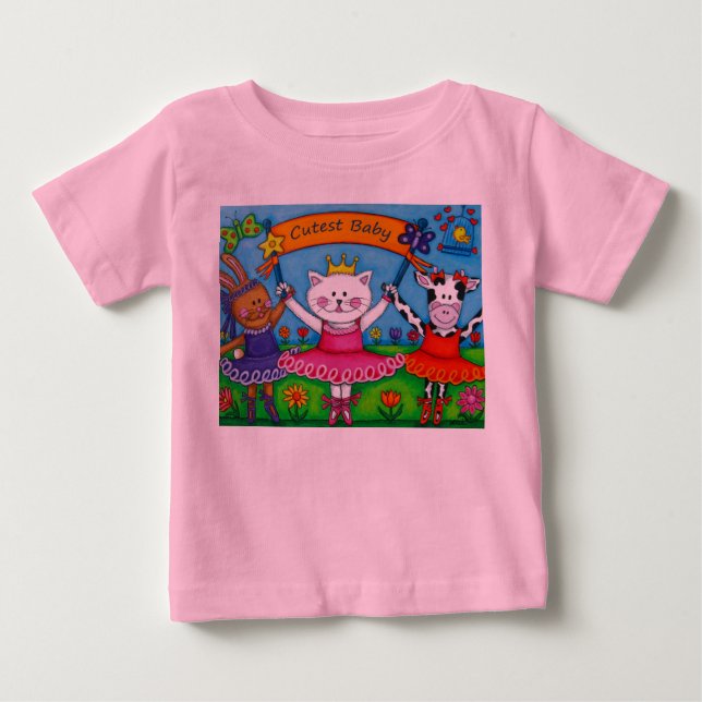 Pour Bébé T-shirt d'amies de ballerine (Devant)