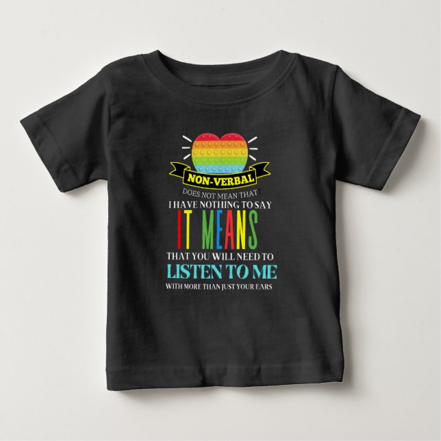 Pour Bébé T-SHIRT d'amour de Sensibilisations sur l'autisme  (Devant)