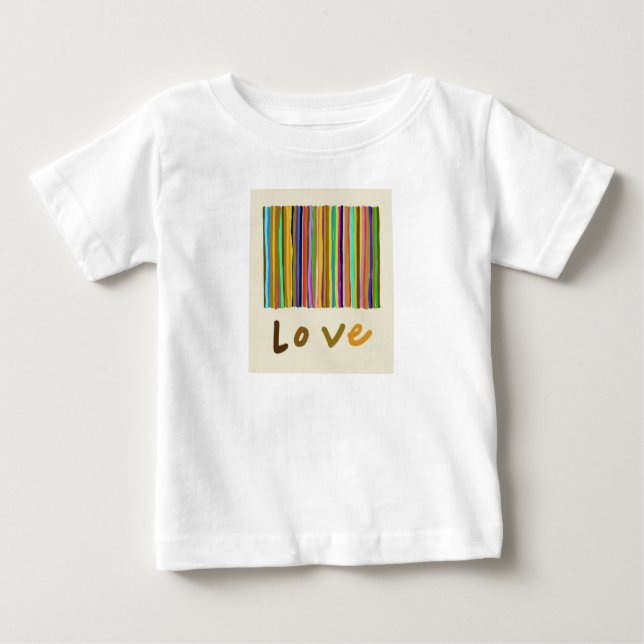 Pour Bébé T-shirt d'amour en coton blanc (Devant)