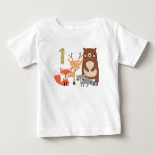 Pour Bébé T-shirt d'anniversaire de la région boisée des