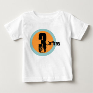 Pour Bébé T-shirt d'anniversaire de nom et d'âge de cercle