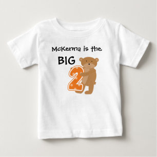 Pour Bébé T-shirt d'anniversaire personnalisable Bear Big Tw
