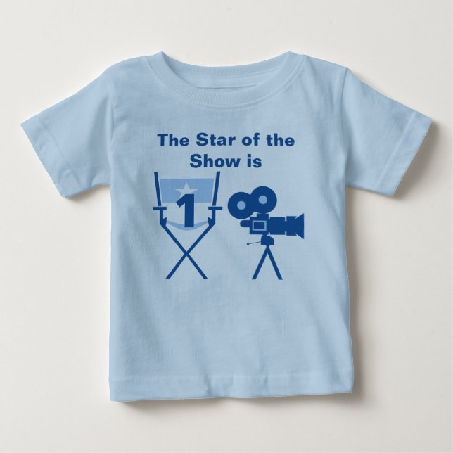 Pour Bébé T-shirt d'anniversaire personnalisable Star of Sho (Devant)