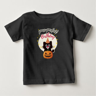Pour Bébé T-shirt de chat noir Halloween d'anniversaire parf