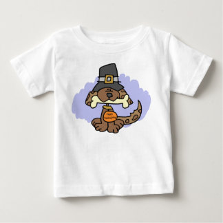 Pour Bébé T-shirt de chiot de thanksgiving