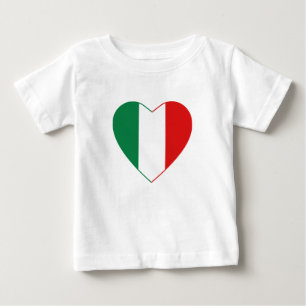 Pour Bébé T-shirt de coeur de drapeau de l'Italie