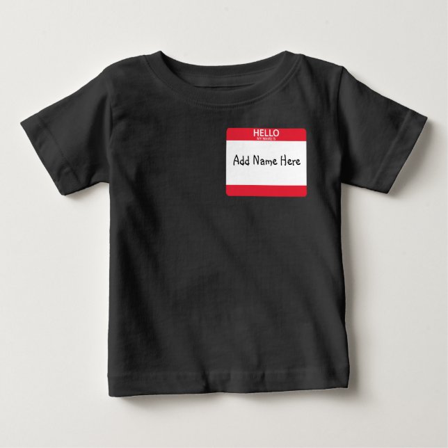 Pour Bébé T-shirt de la balise de nom (Devant)