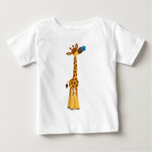 Pour Bébé T-shirt de la Girafe en caricature mignonne et de 