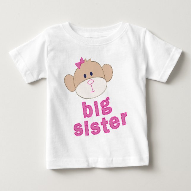 Pour Bébé T-shirt de la grande soeur singe (Devant)