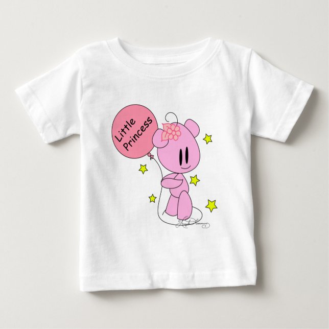 Pour Bébé T-shirt de la petite princesse Baby Girl Pink Tedd (Devant)