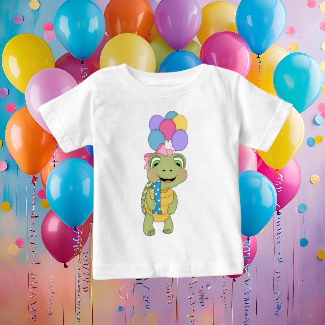 Pour Bébé T-shirt de la tortue d'anniversaire (Créateur téléchargé)