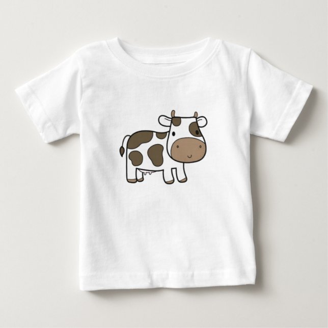 Pour Bébé T-shirt de l'amoureux de la vache et du chien (Devant)
