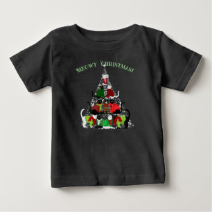 Pour Bébé T-shirt de l'arbre de Noël mignon Kitty