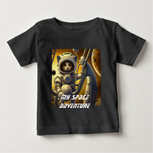 Pour Bébé T-shirt de l'astronaute de chat personnalisé
