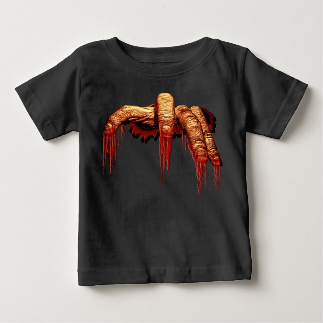 Pour Bébé T-shirt de l'Halloween Gory Zombie Baby Shirts (Devant)