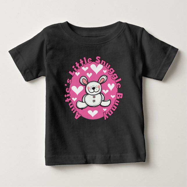 Pour Bébé T-shirt de Little Snuggle Bunny Raglan de tante (Devant)