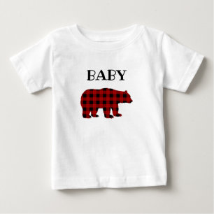 Pour Bébé T-shirt de l'ours de bambou plaid de Buffalo