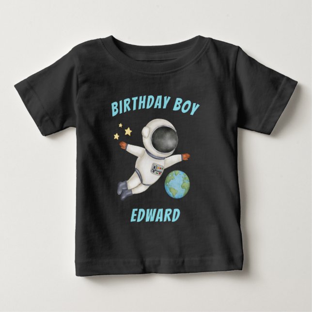 Pour Bébé T-shirt de naissance d'un astronaute mignon de l'e (Devant)