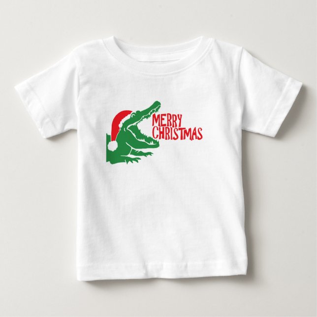 Pour Bébé T-shirt de Noël de l'alligator (Devant)