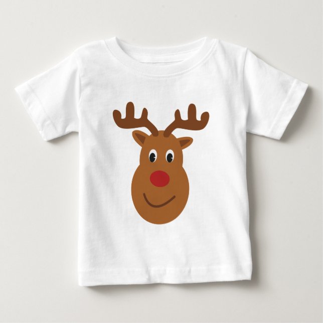 Pour Bébé T-shirt de Noël Rennes (Devant)