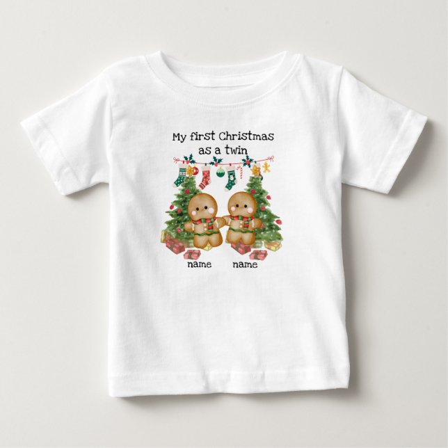 Pour Bébé T-shirt de Noël Twins (Devant)