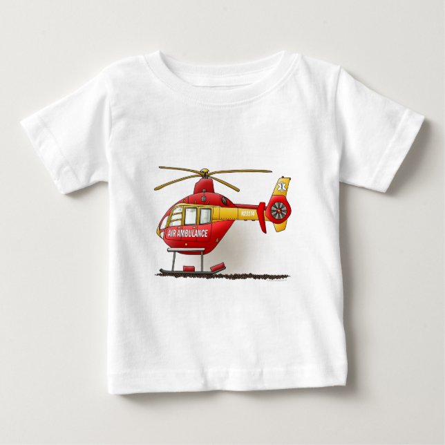 Pour Bébé T-shirt de nourrisson d'ambulance d'hélicoptère (Devant)
