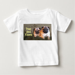 Pour Bébé T-shirt de nourrisson de carlins et de baisers