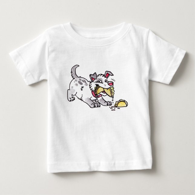 Pour Bébé T-shirt de nourrisson de chien de taco (Devant)