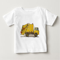 T-shirt de nourrisson de construction du camion à