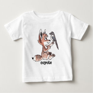 Pour Bébé T-shirt de nourrisson de coyote et de pie