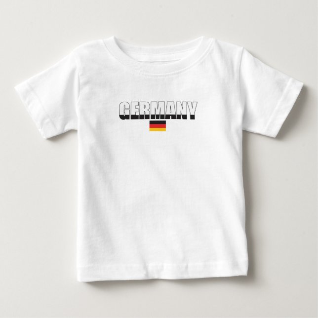 Pour Bébé T-shirt de nourrisson de drapeau de l'Allemagne (Devant)