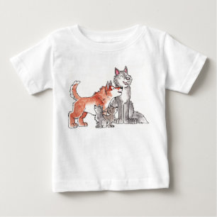 Pour Bébé T-shirt de nourrisson de famille de loup