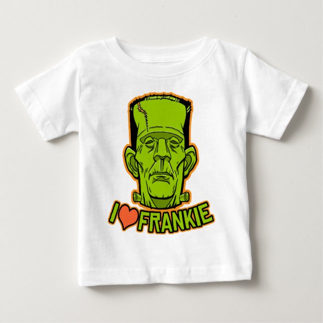 Pour Bébé T-shirt de nourrisson de Halloween Frankenstein (Devant)