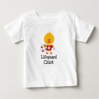 T-shirt de nourrisson de poussin de maître nageur